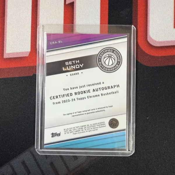 Seth Lundy - Topps chrome - obrazek 2