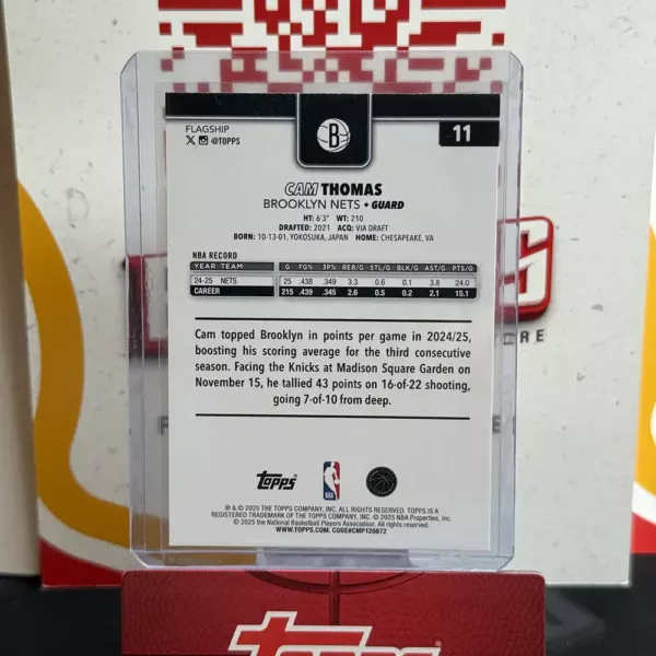 Cam Thomas - Topps Basketball Flagship - obrazek 2