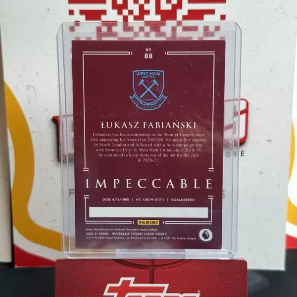 Łukasz Fabiański - Panini Impeccable - obrazek 2