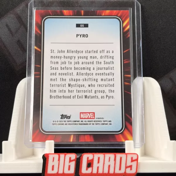 Pyro - Topps Chrome Marvel Sapphire - obrazek 2