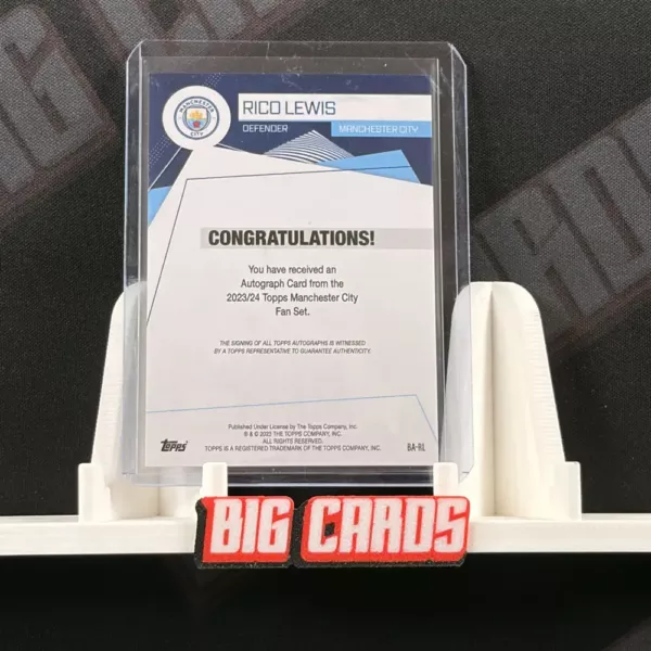 Rico Lewis - Topps Manchester City Team Set - Auto - obrazek 2