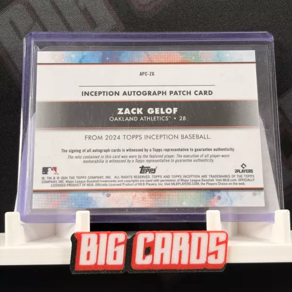 Zack Gelof - Topps Inception Baseball - obrazek 2