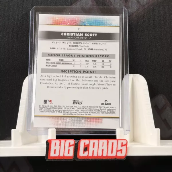 Christian Scott - Topps Inception Baseball - obrazek 2