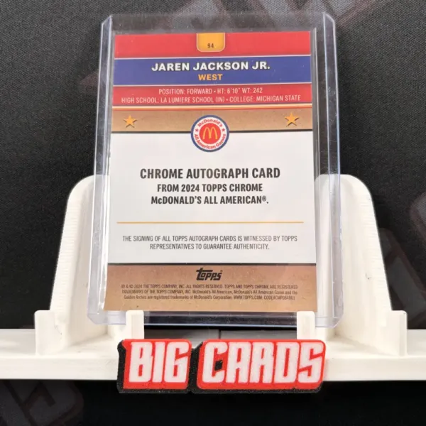 Jaren Jackson Jr. - Topps Chrome McDonald's All American - obrazek 2