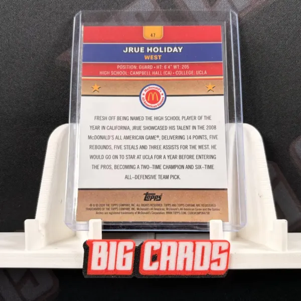 Jrue Holiday - Topps Chrome McDonald's All American - obrazek 2