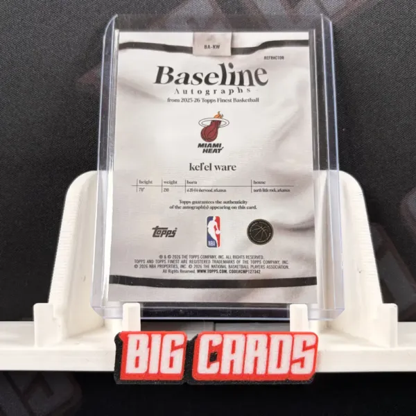 Kel'el Ware - Topps Finest Basketball - obrazek 2