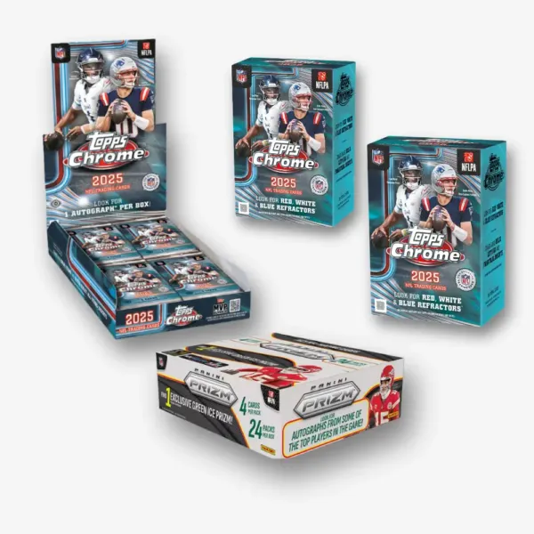 2025 Topps Chrome Football 1x Hobby Box + 2x Value Box + Panini Prizm 2025 Retail Box Break #714 - obrazek 2