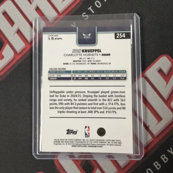 Kon Knueppel - Topps Chrome NBA - obrazek 2