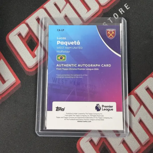Lucas Paqueta - Topps Chrome Premier League - obrazek 2