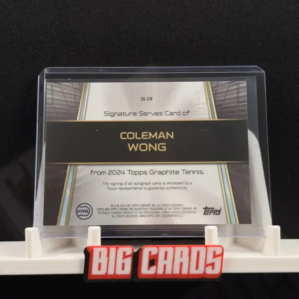 Coleman Wong - Topps Graphite Tennis 2024 - obrazek 2