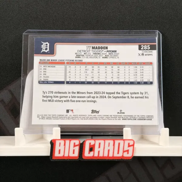 Ty Madden - Topps Chrome Baseball 2025 - obrazek 2